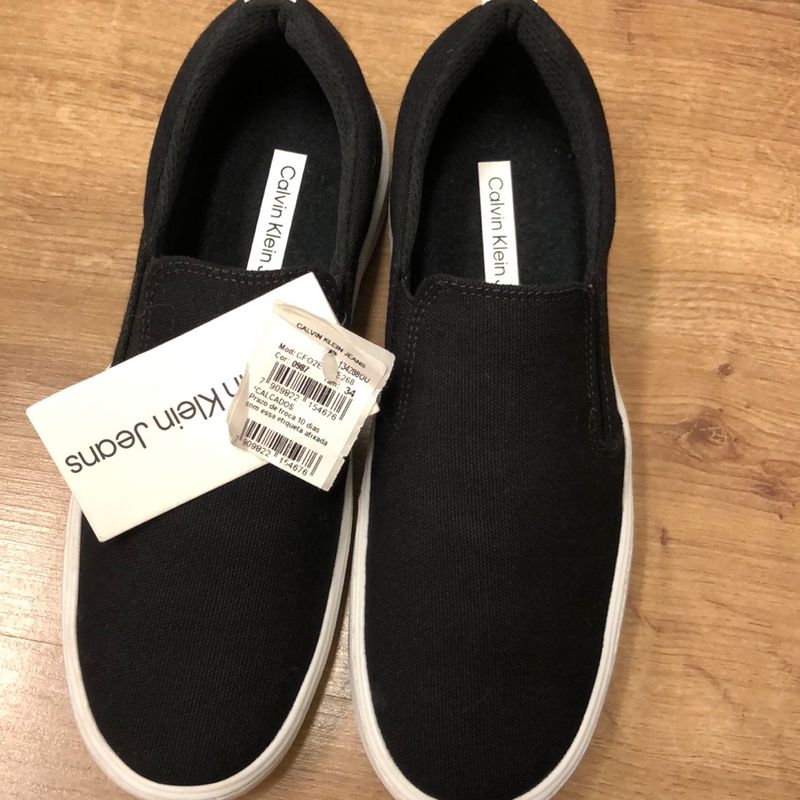 Tênis Calvin Klein Slip On, Tênis Feminino Calvin Klein Nunca Usado  87597068