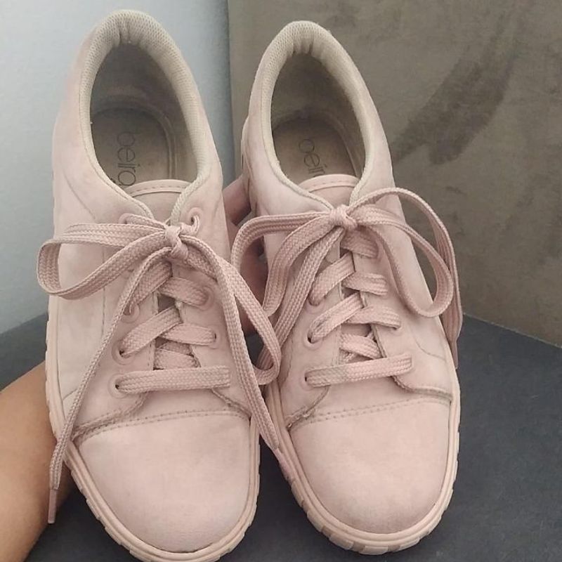 Tenis rosa hot sale de camurça