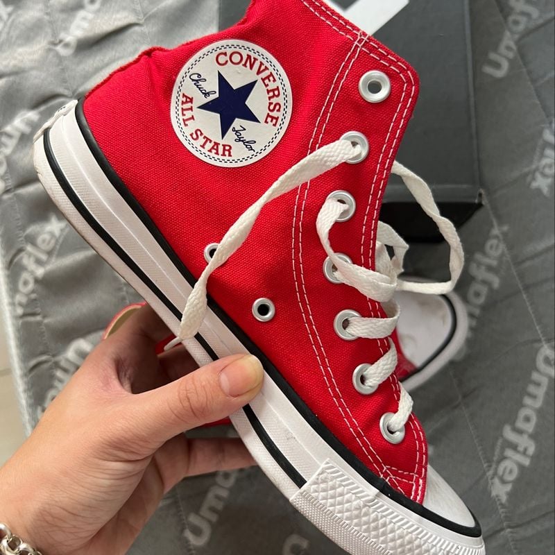 All star cano store alto vermelho 35