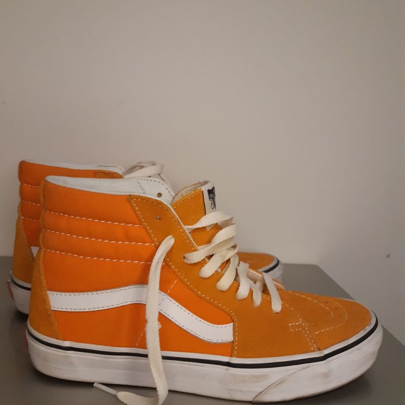 Tênis Cano Alto Amarelo Tênis Feminino Vans Usado 48972962 enjoei