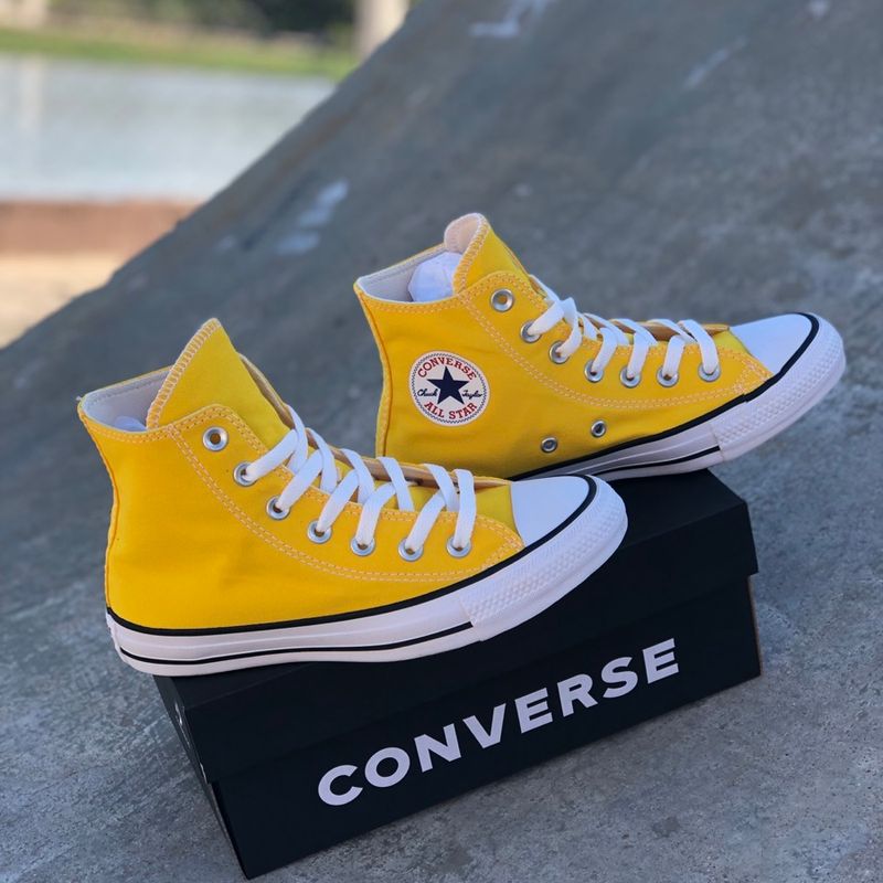 Tênis Converse All Star Cano Alto Amarelo