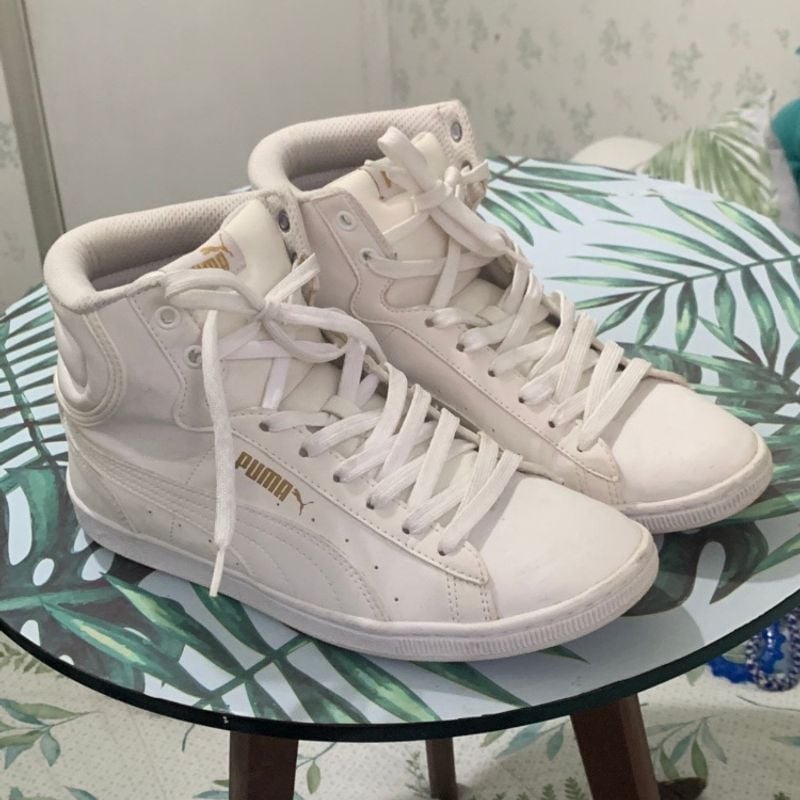 Tenis Masculino Puma Cano Alto Branco Tenis Cano Alto Branco Tam