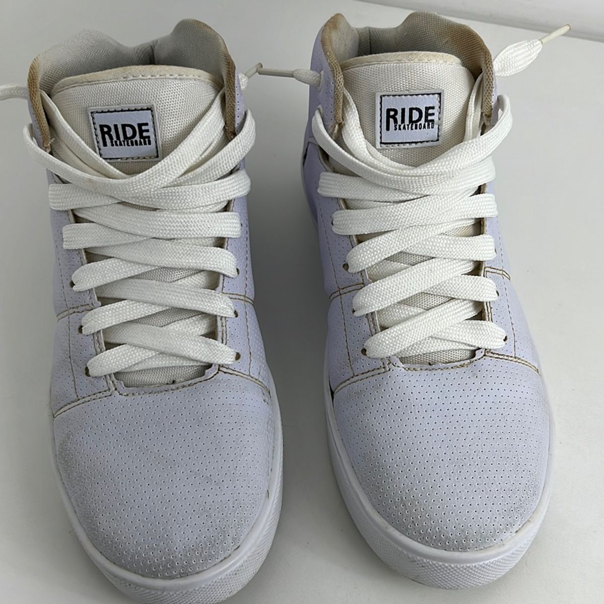 Tênis Cano Alto Branco Ride Skateboard Usado 79797426 enjoei