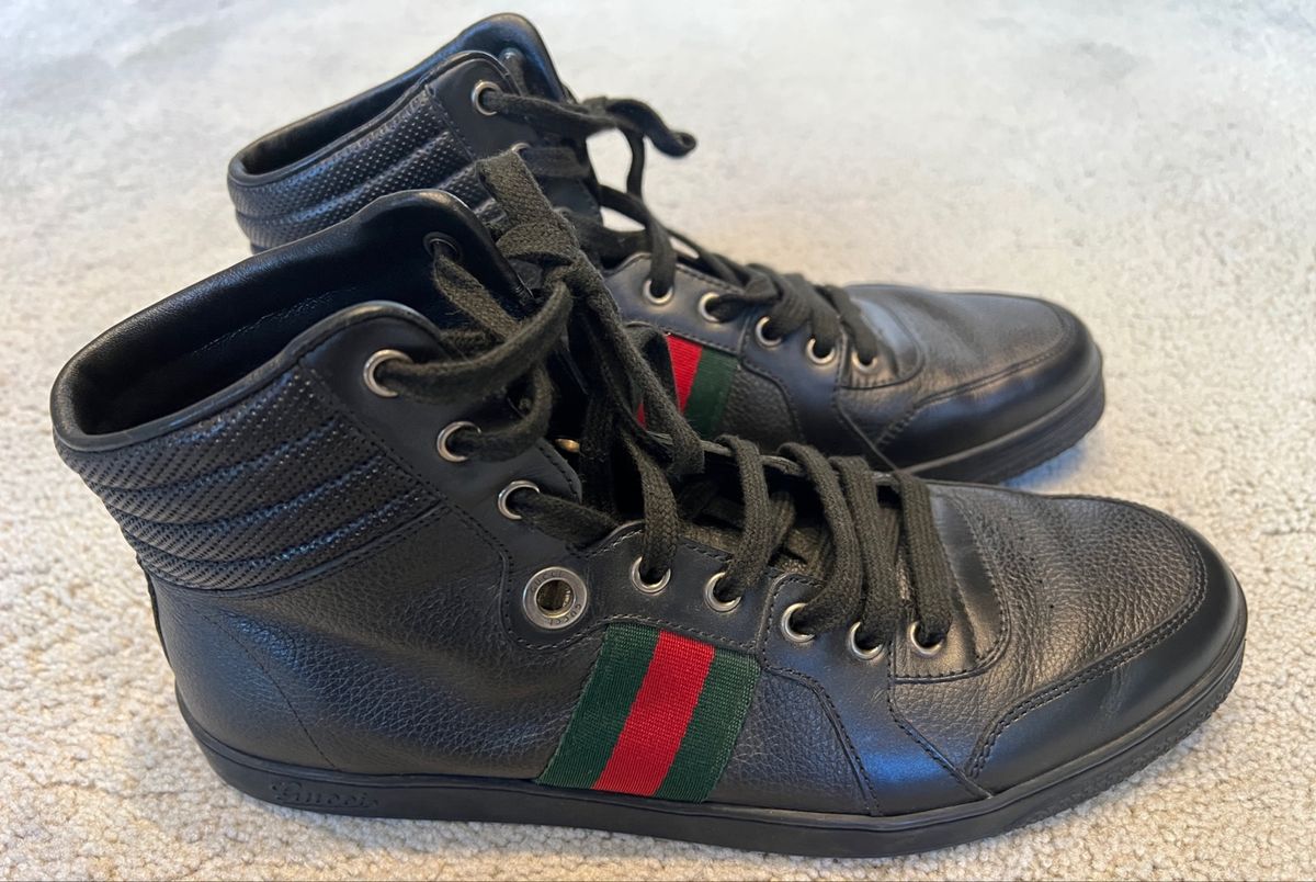 Tenis cano hot sale alto gucci