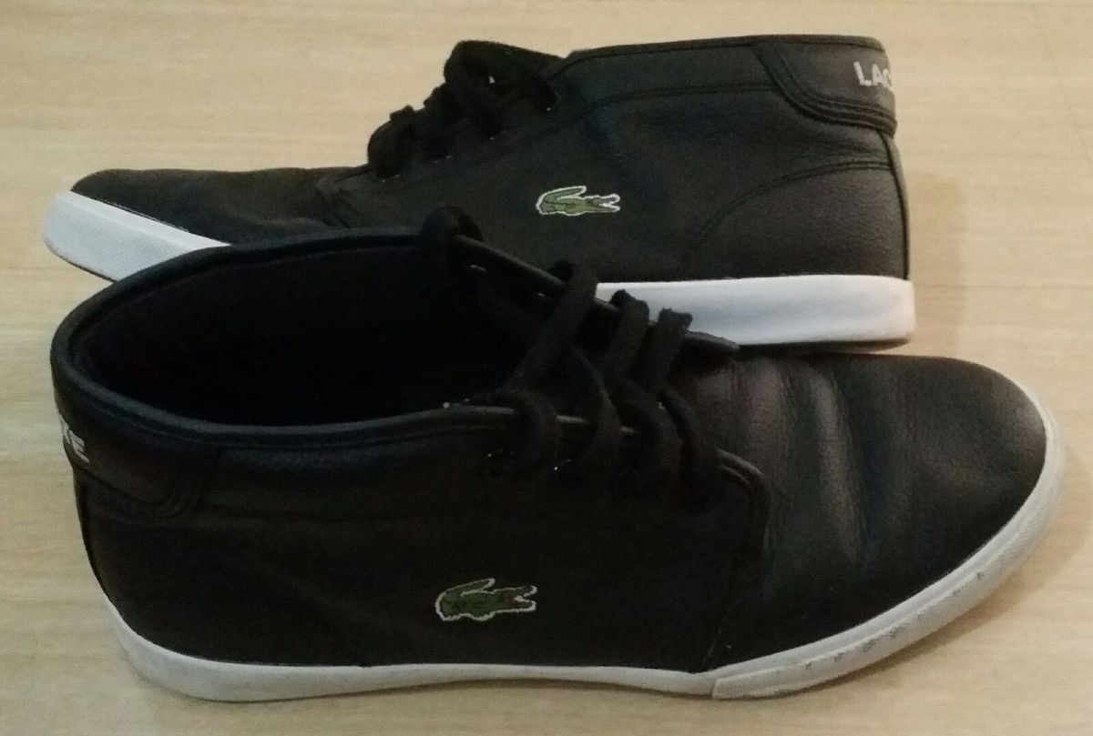 tenis lacoste masculino cano alto