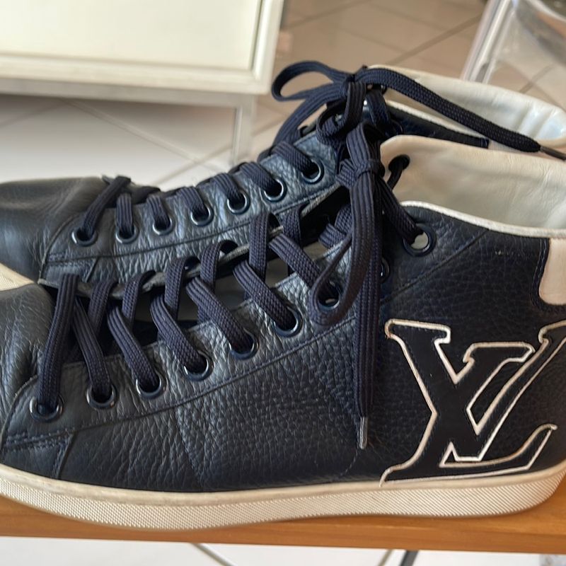 tenis louis vuitton branco azul