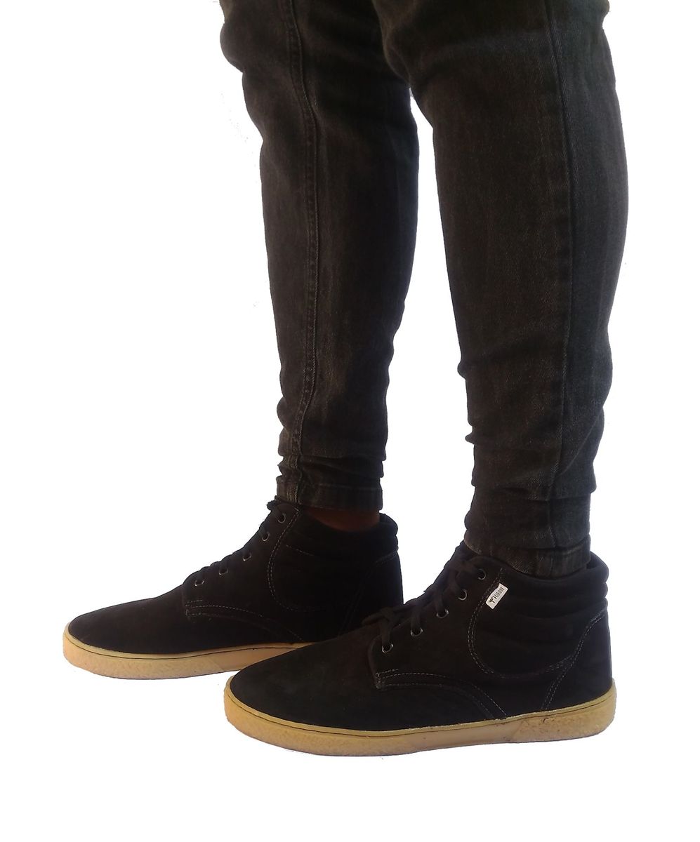 bota preta masculina cano alto