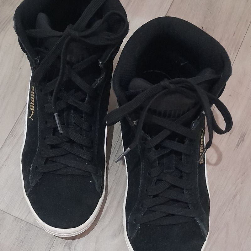 High Top Tenis Puma Vikky Mid Feminino Tênis Couro Puma