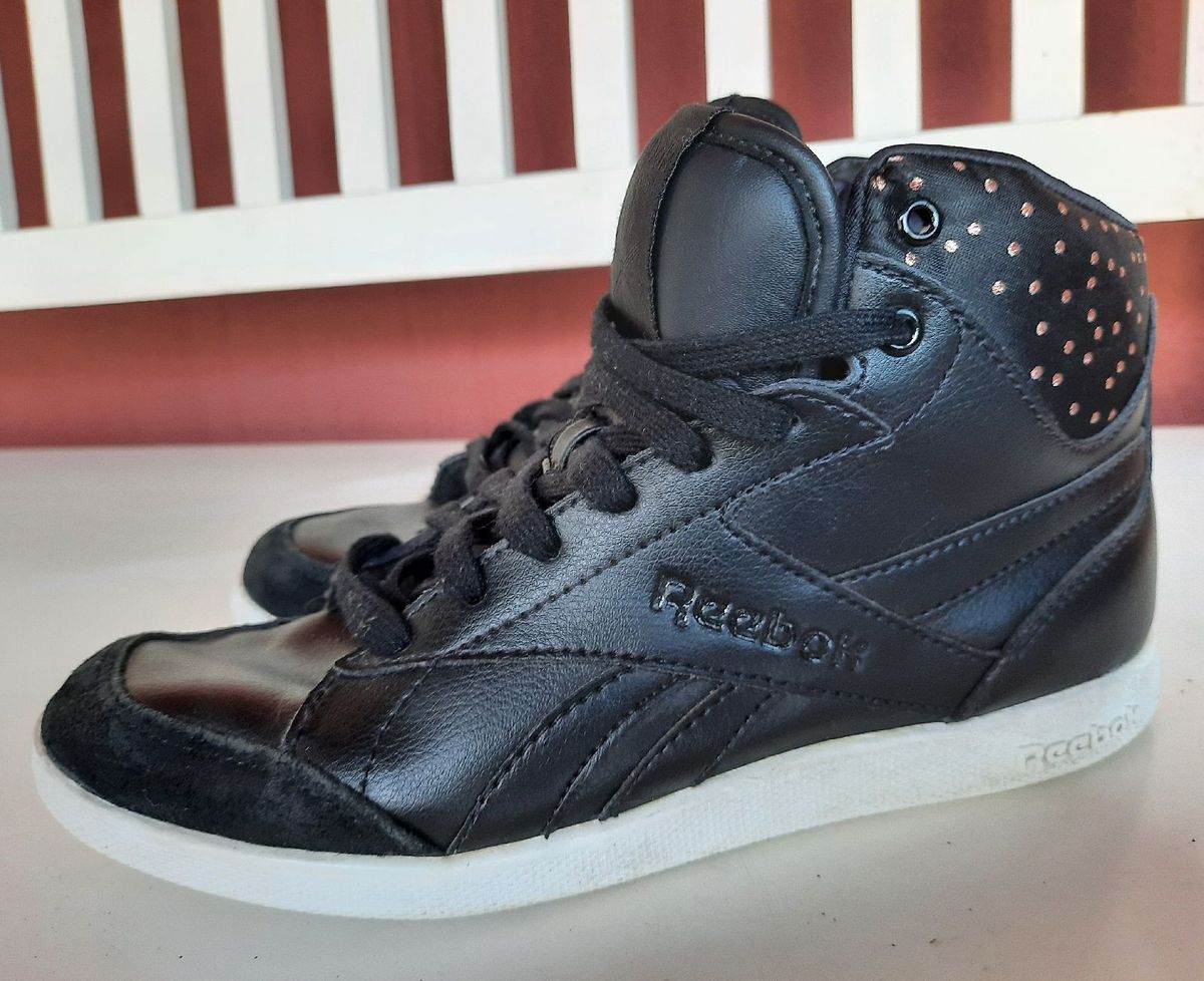 tenis reebok feminino cano alto preto