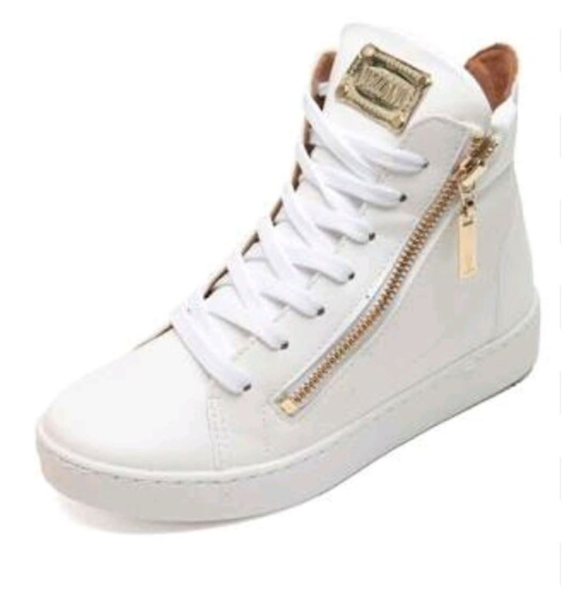 tenis vizzano branco cano alto