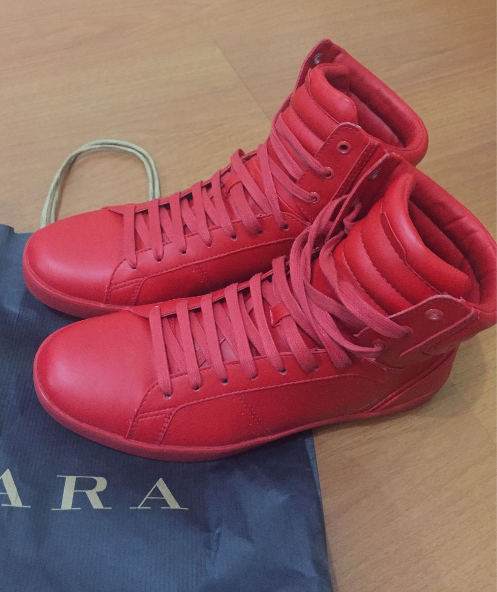 tenis zara masculino cano alto