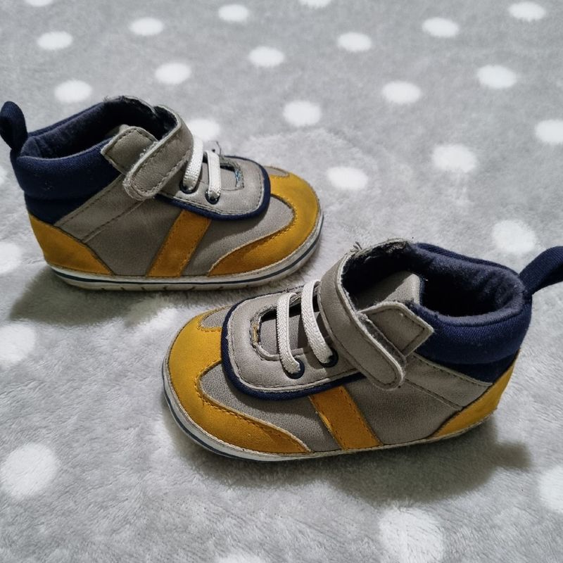 T nis Carters Bebe 3 a 6 Meses Cinza Azul Cal ado Infantil para