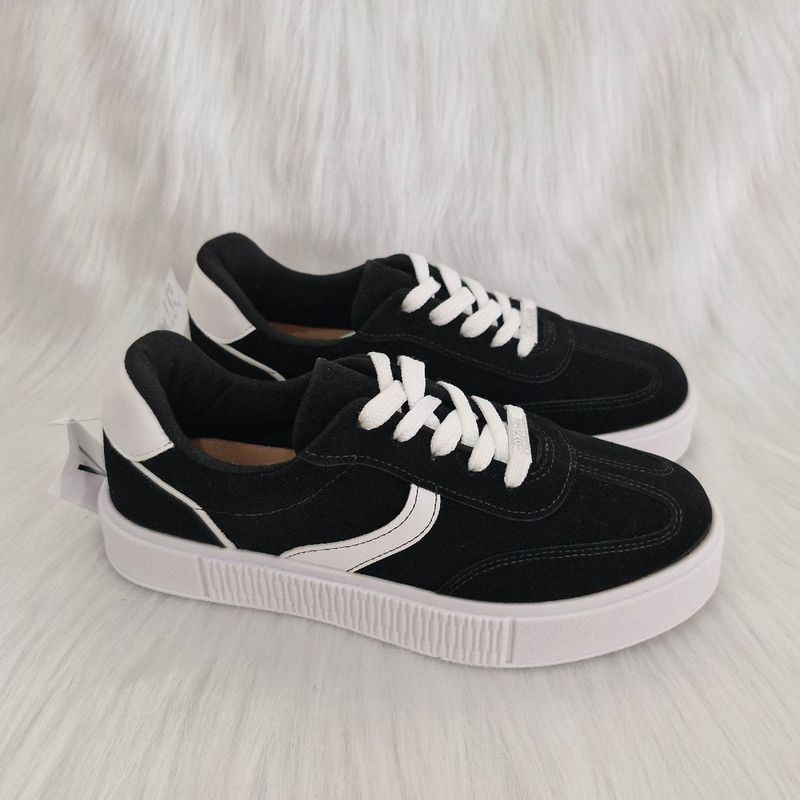 Tênis Feminino Camurça Preto Vizzano 35 Vizzano Nunca Usado