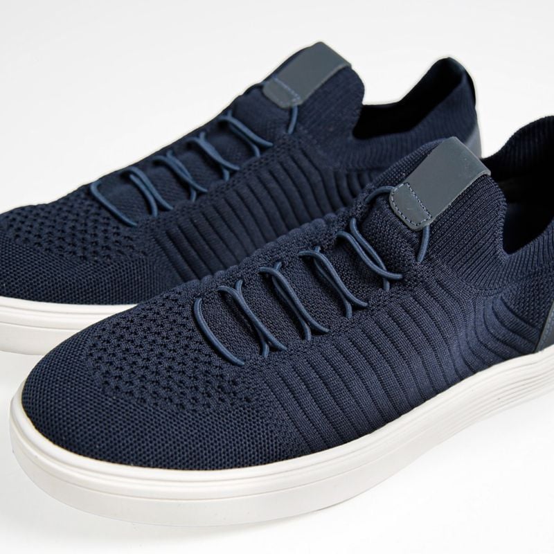 Tênis Masculino Casual Knit New York Azul Marinho Menz Nunca