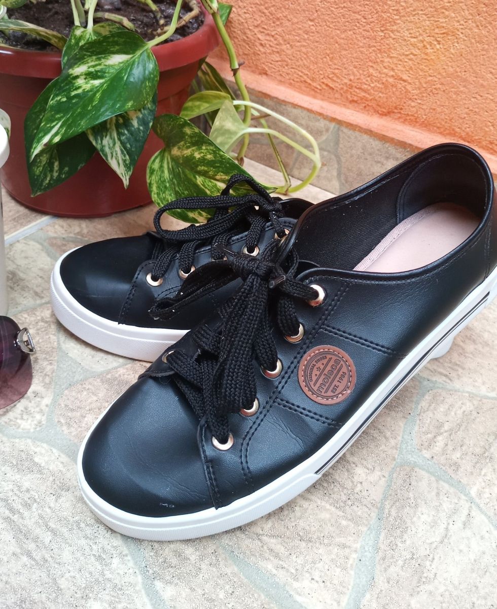 Tênis Casual Moleca, Preto, Feminino, Número 37 Moleca Usado