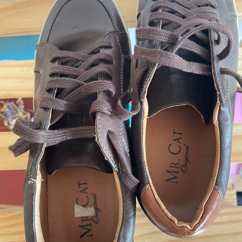 Tenis Casual Mr. Cat em Couro Tenis Masculino Mr Cat Usado 91118297 enjoei