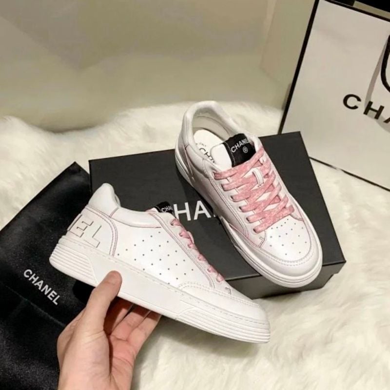 Tenis chanel sale feminino rosa