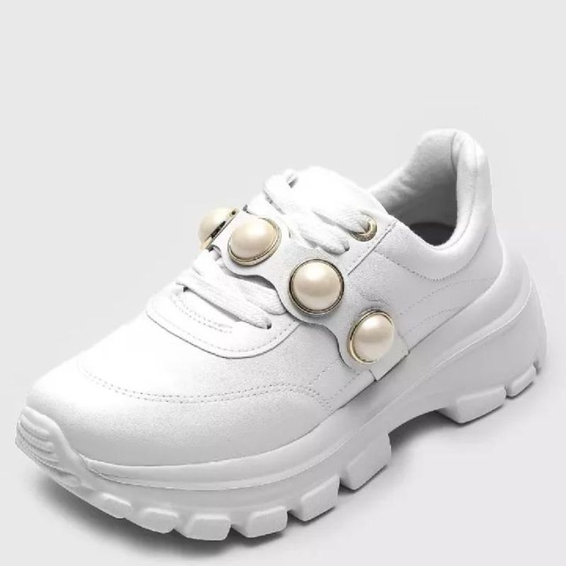Vizzano Tenis Flatform Com Pedras Vizzano Sapato Flatform Feminino