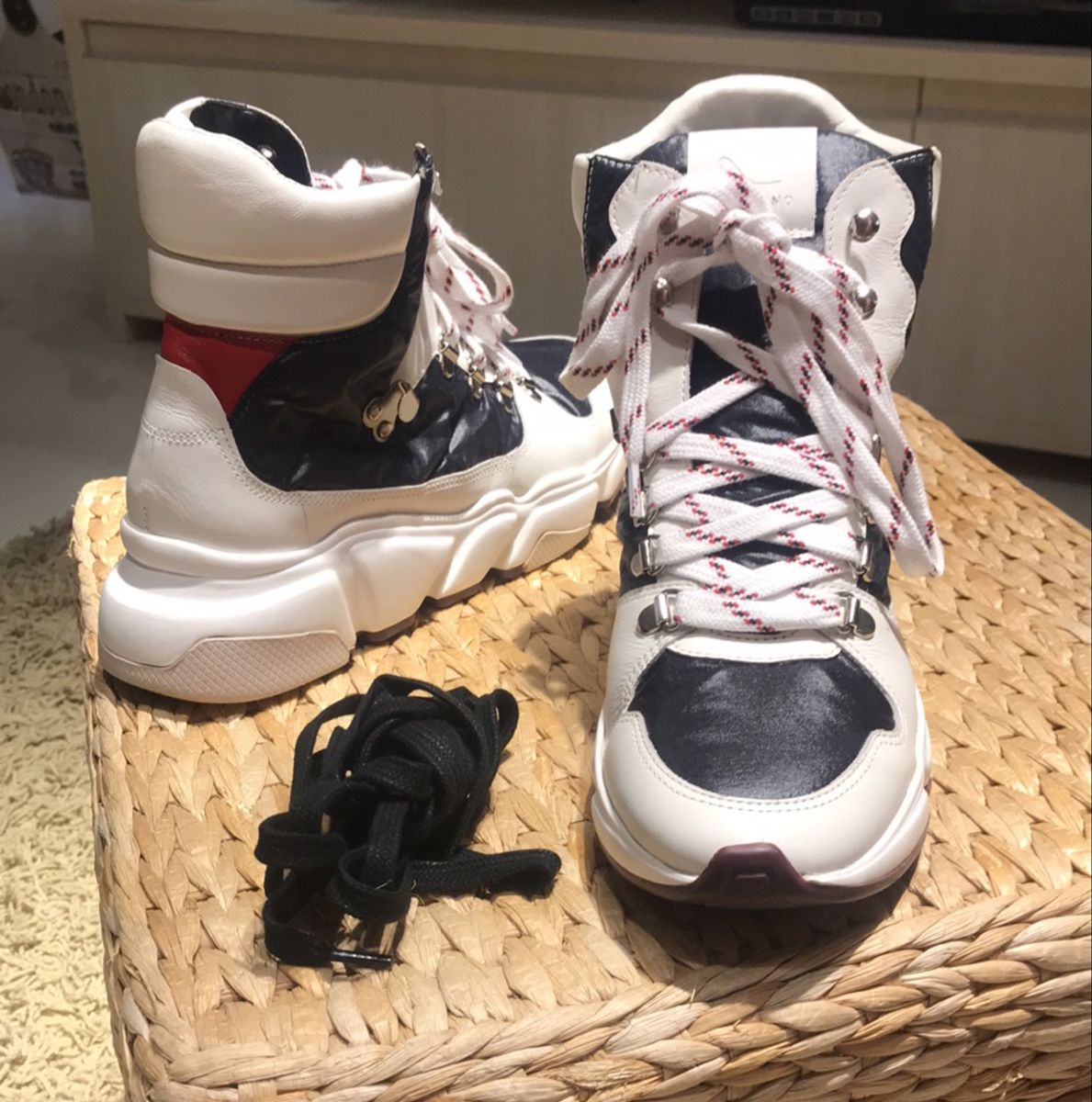 tênis couro carrano chunky sneaker feminino