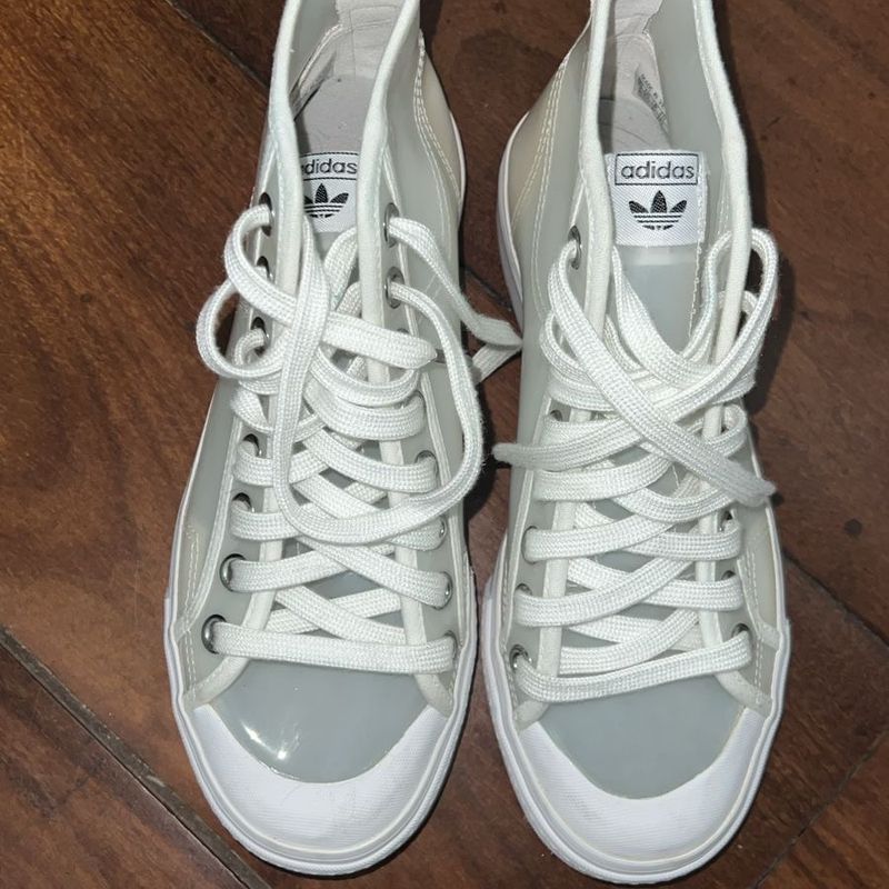 Tênis Cinza Adidas Cano Alto Adidas Usado 108964705 enjoei