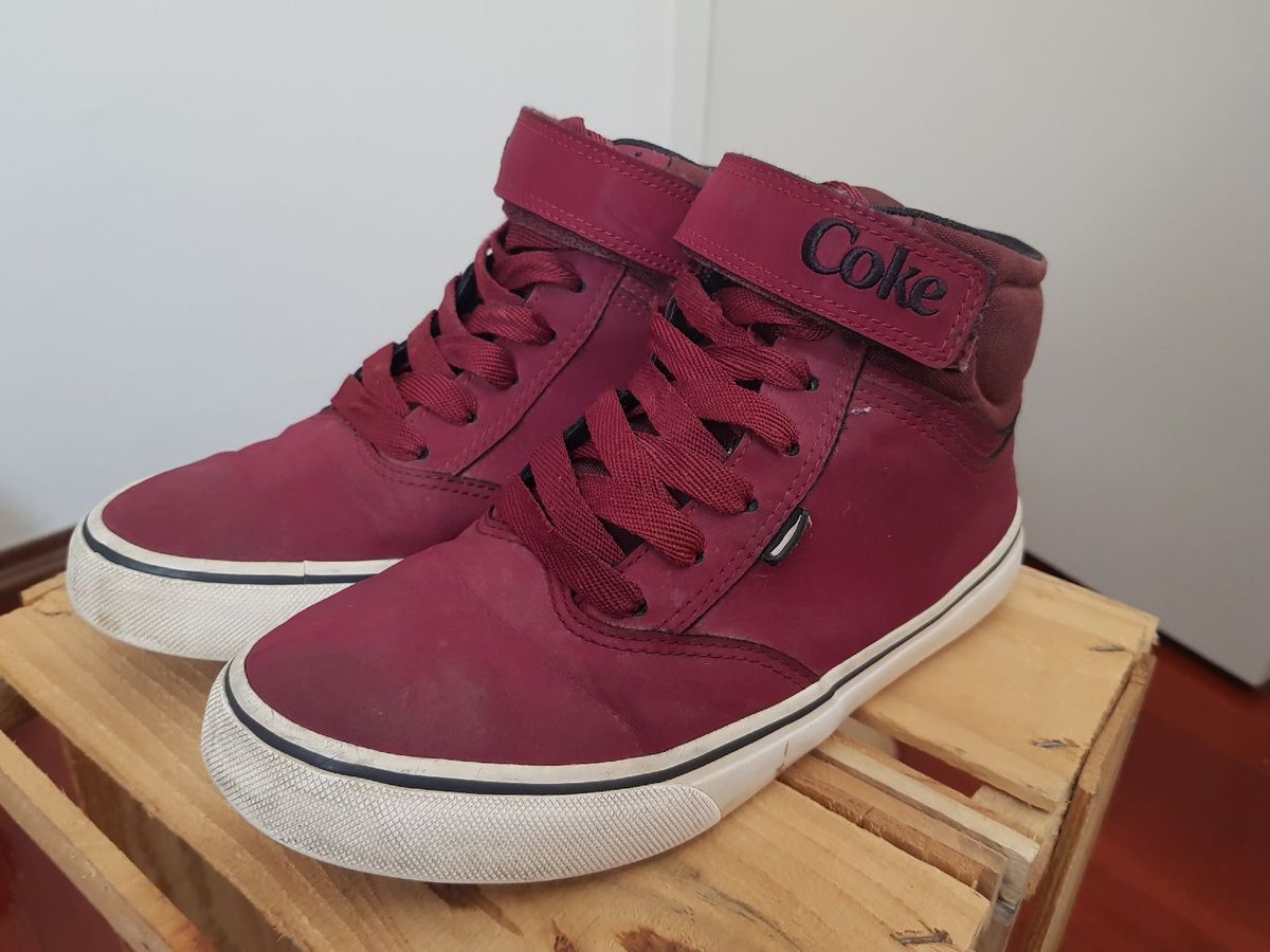 tenis cano alto coke feminino