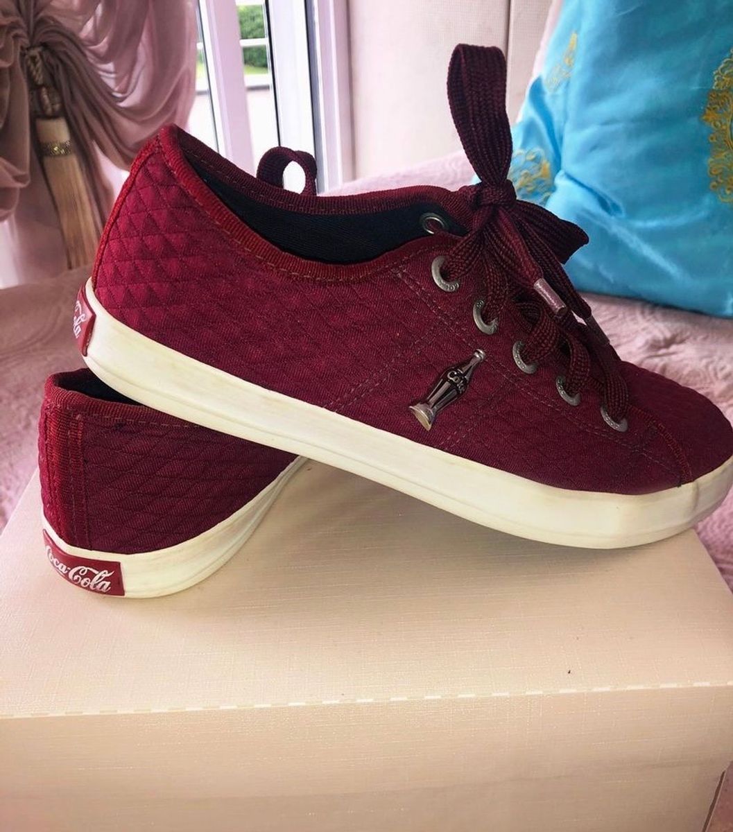 Tenis coca best sale cola feminino bordo