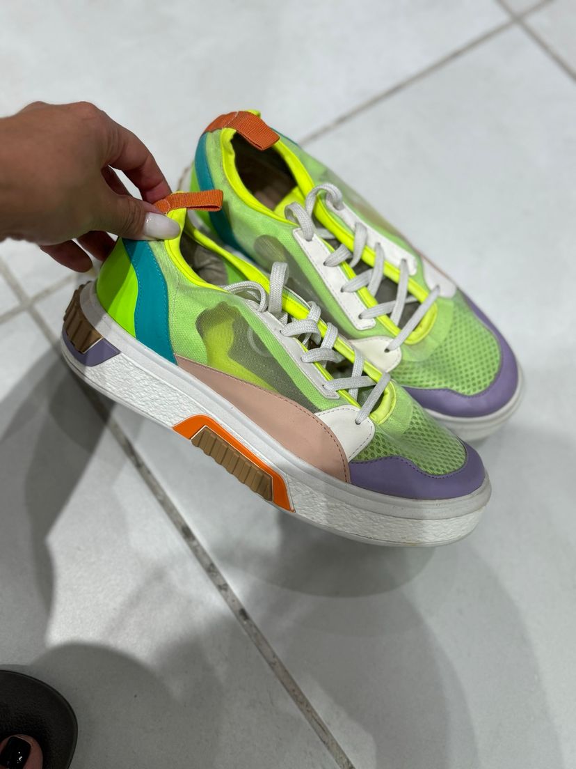 tênis colorido fashion da mundial - casual mundial