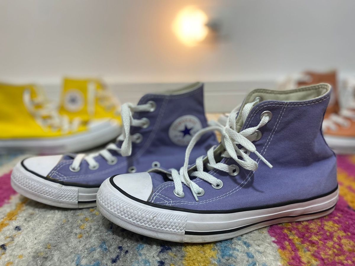 Tênis Comverse All Star Roxo | Tênis Feminino Converse Usado 85330883 ...