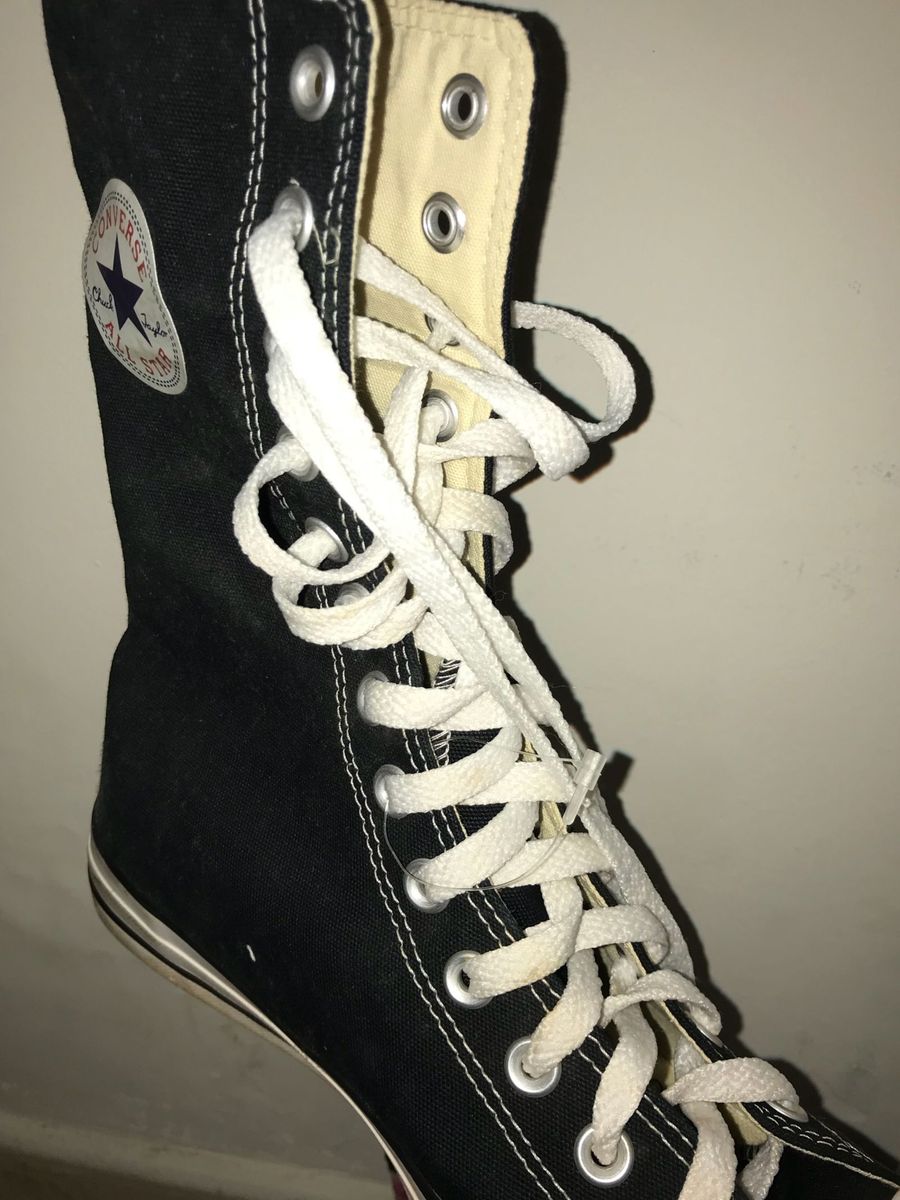 all star preto cano baixo feminino