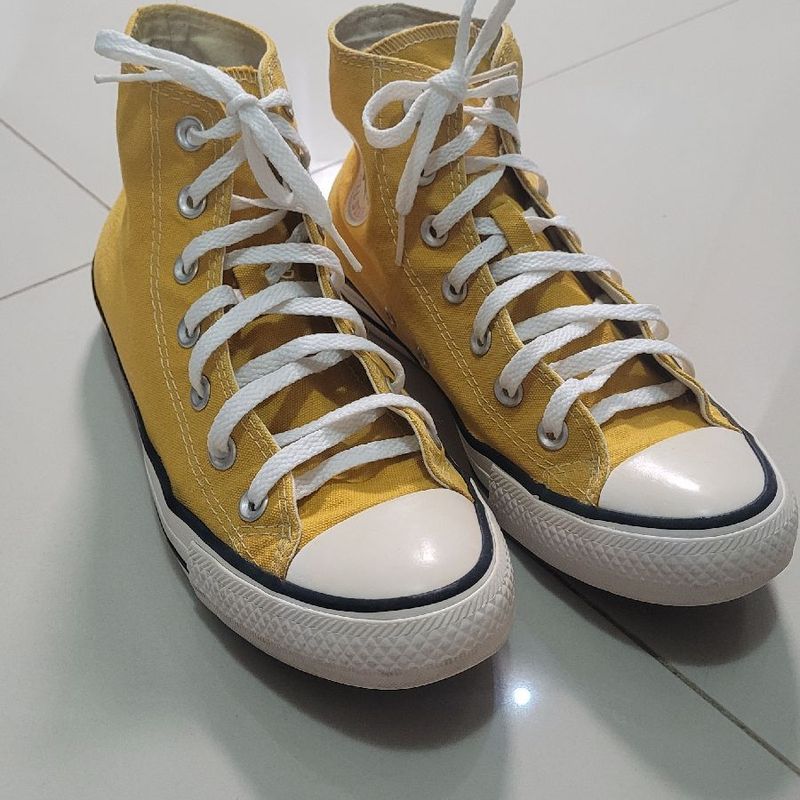 Amarelo Mostarda All Star Converse Amarelo Cano Alto Tênis - Main Image