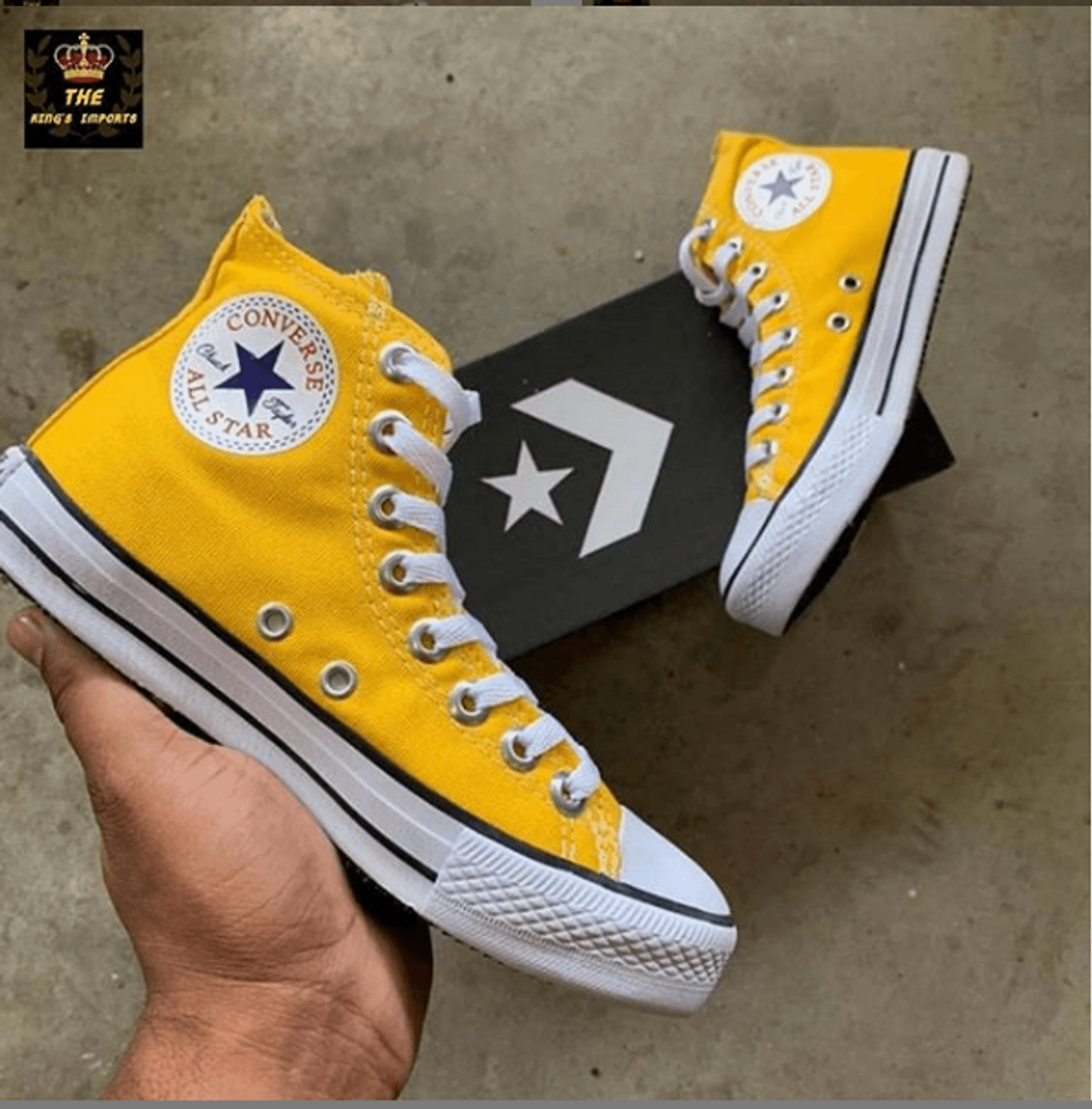 tenis all star cano alto amarelo