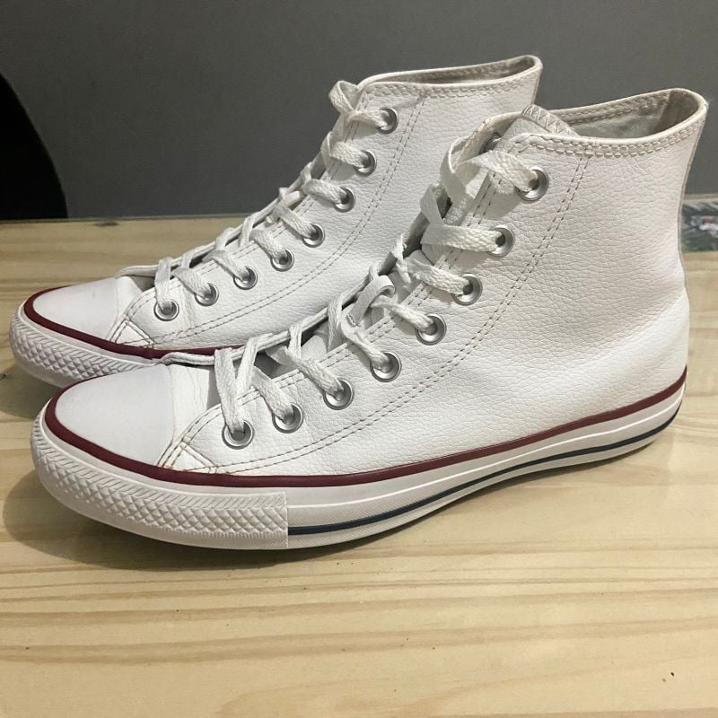 All Star Branco Couro Cano Alto Tênis Cano All Star Cano Alto