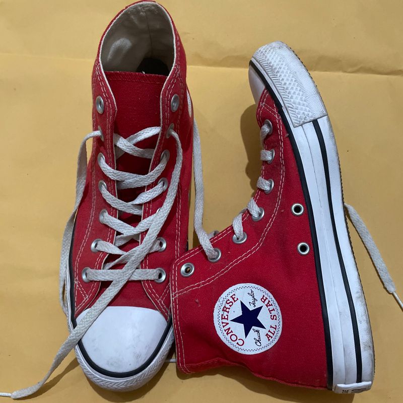 Tenis all star cano alto best sale feminino vermelho