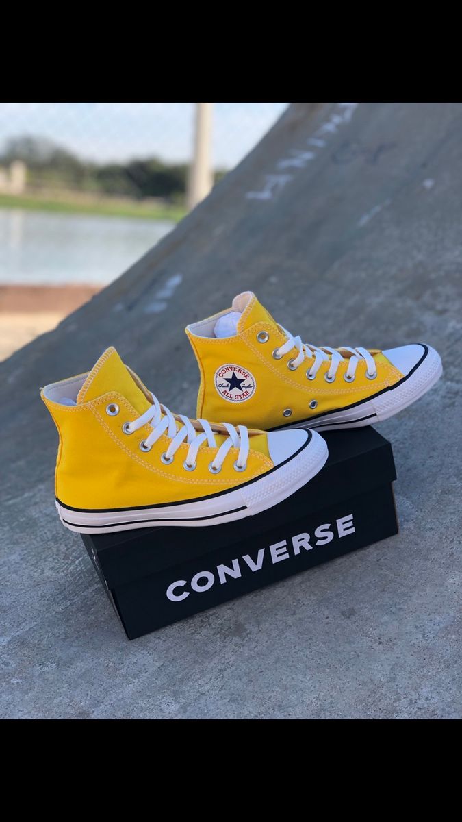 Tênis Cano Longo All Star Cano Medio Amarelo Tenis Converse All