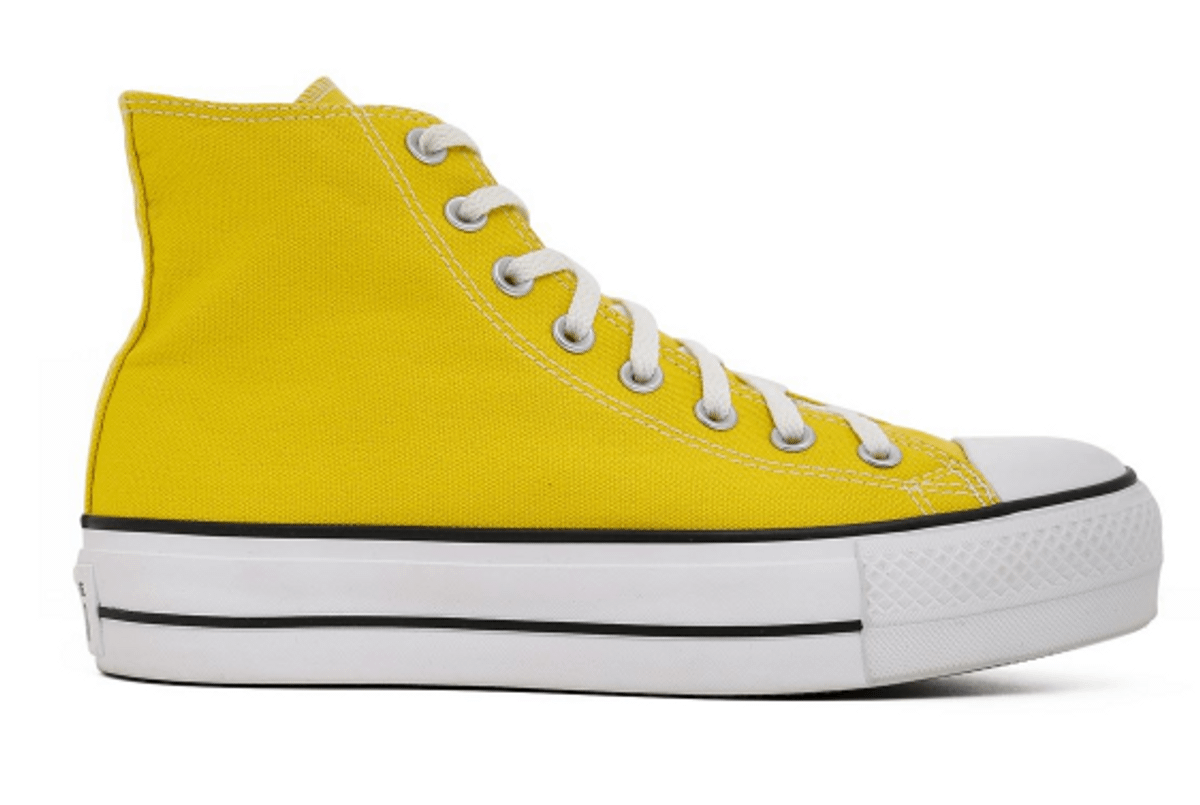 all star amarelo flatform