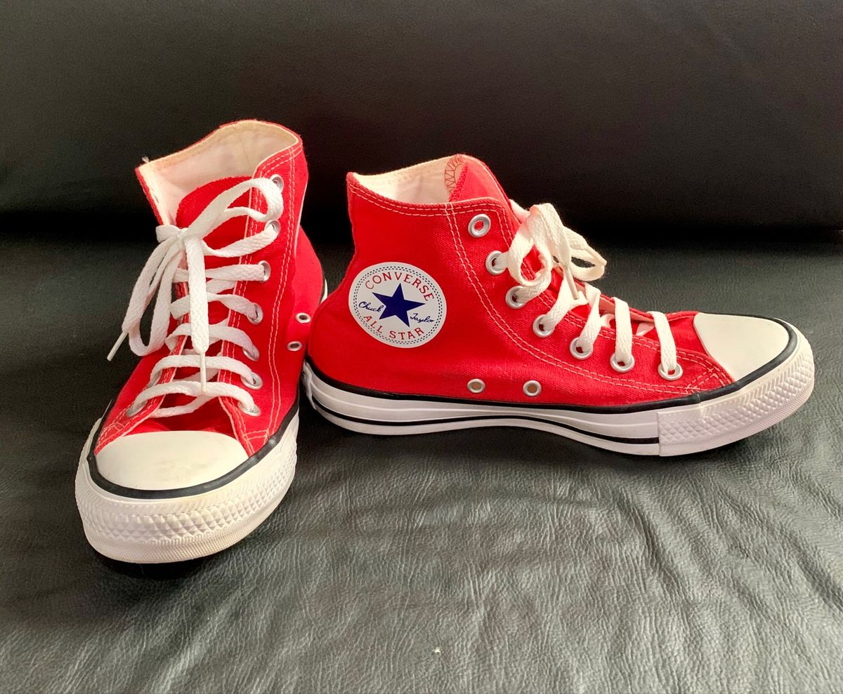 tênis converse all star chuck taylor cano alto vermelho