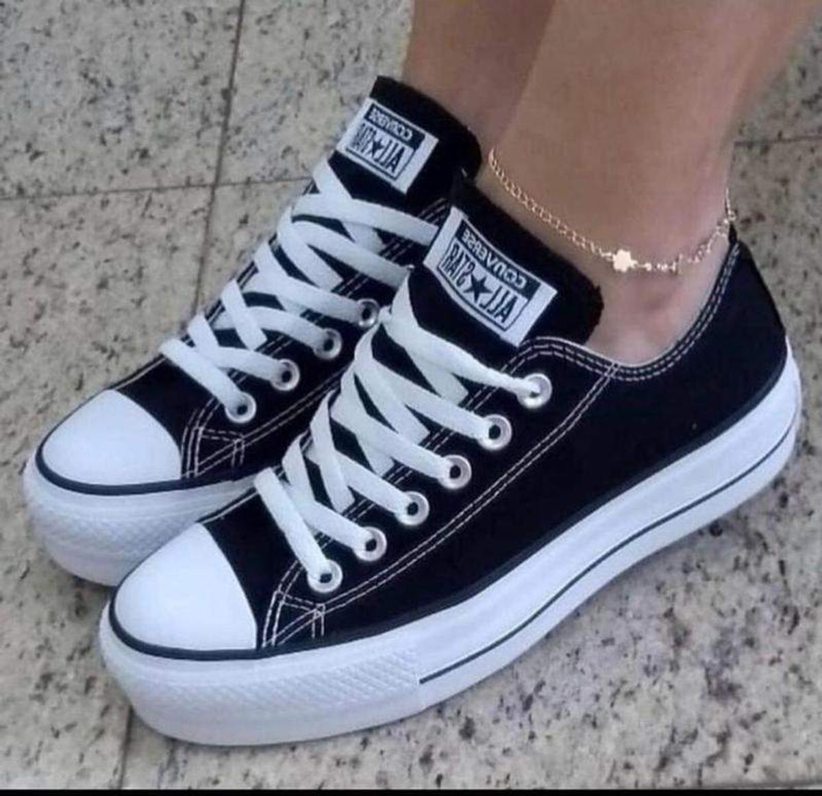 Tênis Converse All Star Chuck Taylor Lona Preto Tênis Feminino Converse Nunca Usado 45698108