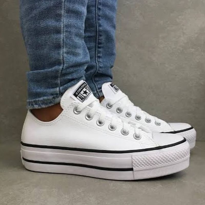 Tênis converse all star chuck taylor hot sale plataforma couro feminino