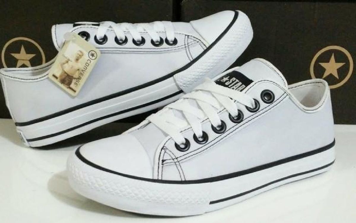 all star branco com preto