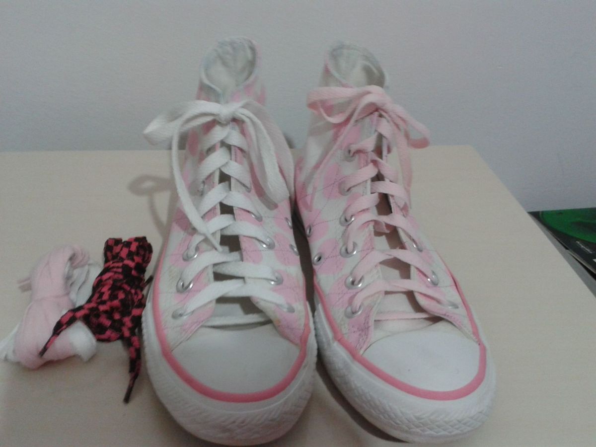 all star branco com coração