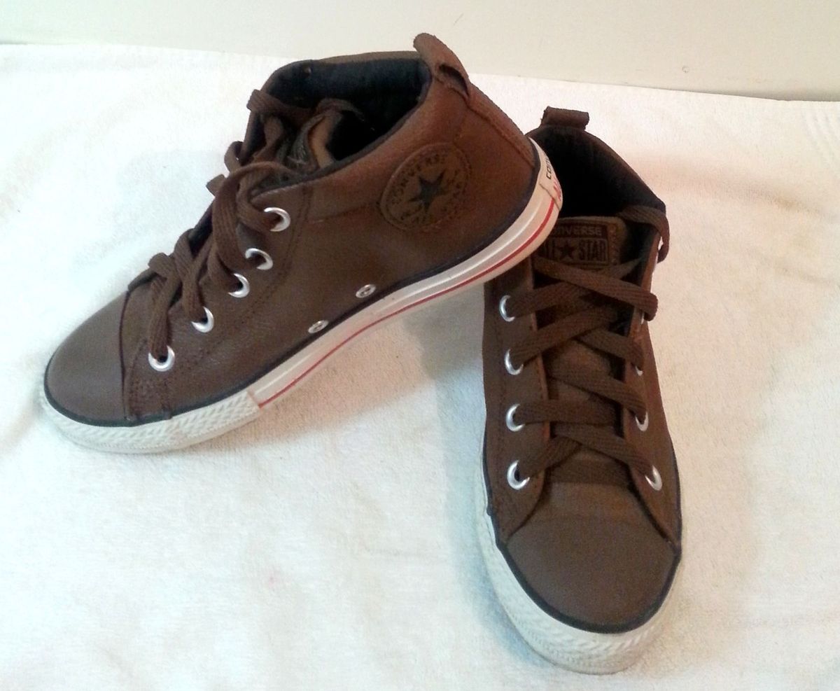 converse couro marrom