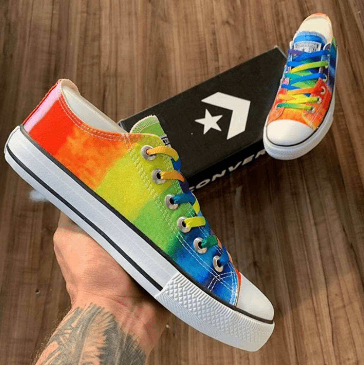 tenis all star arco iris