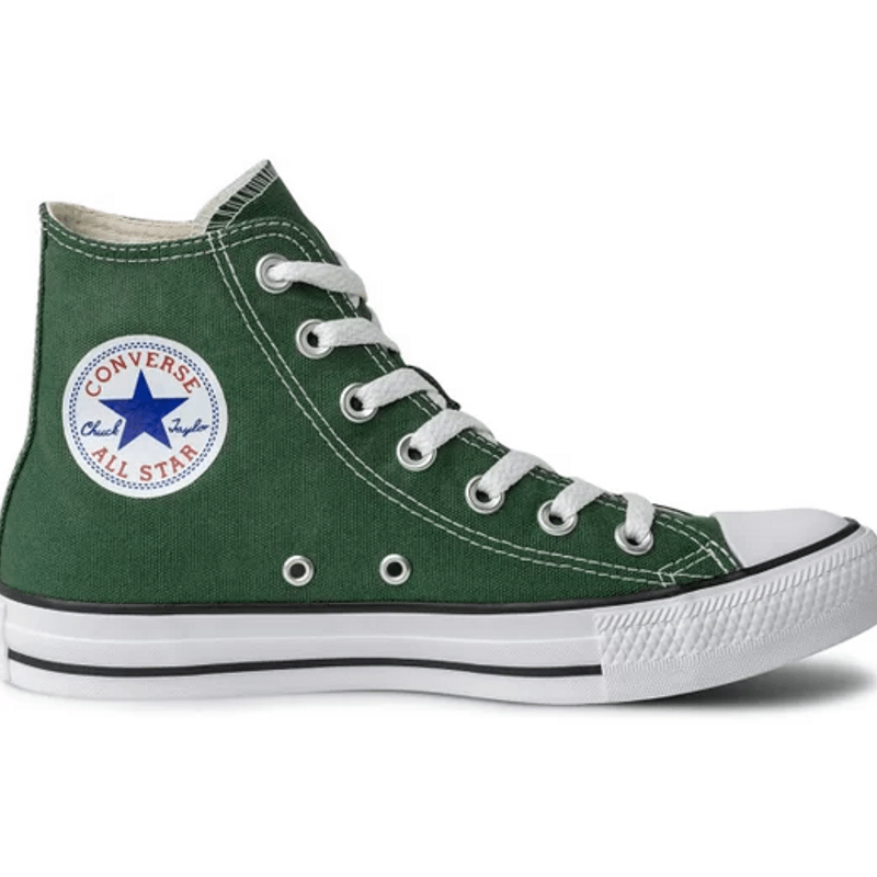 Converse verde militar feminino best sale
