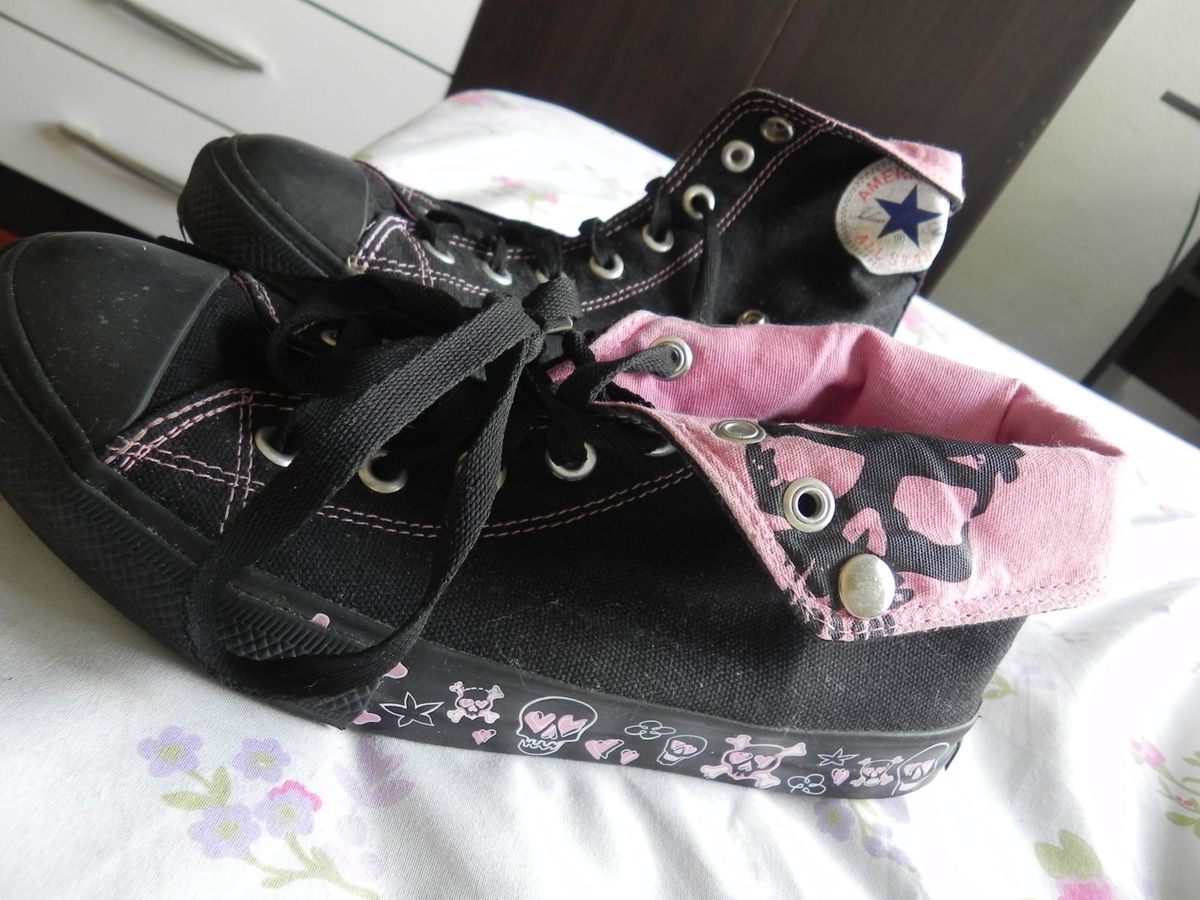 all star rosa e preto