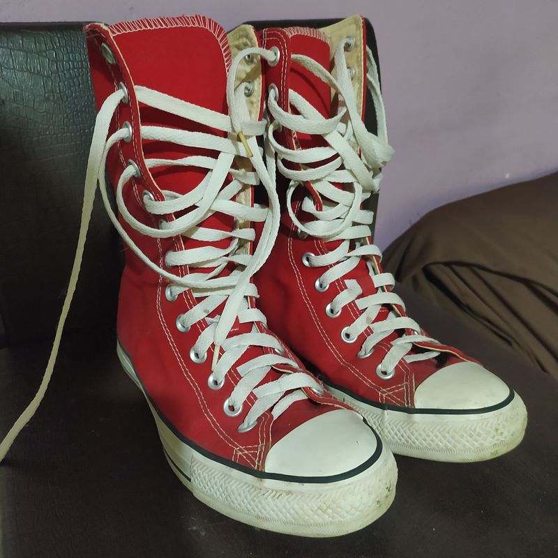 Converse all star hot sale vermelho cano alto