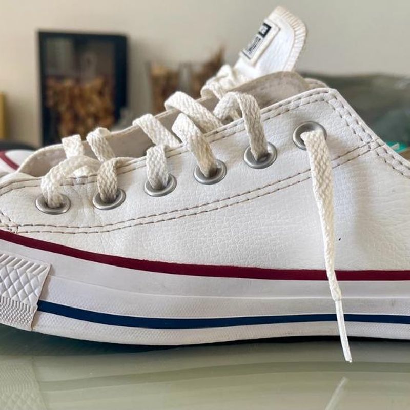 Tênis Converse Chuck Taylor All Star Couro Branco Nº 36 Tênis