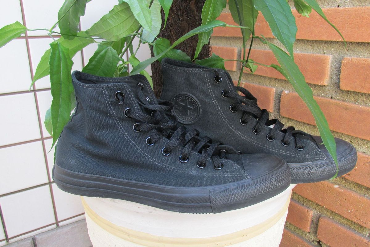 tenis all star monochrome preto