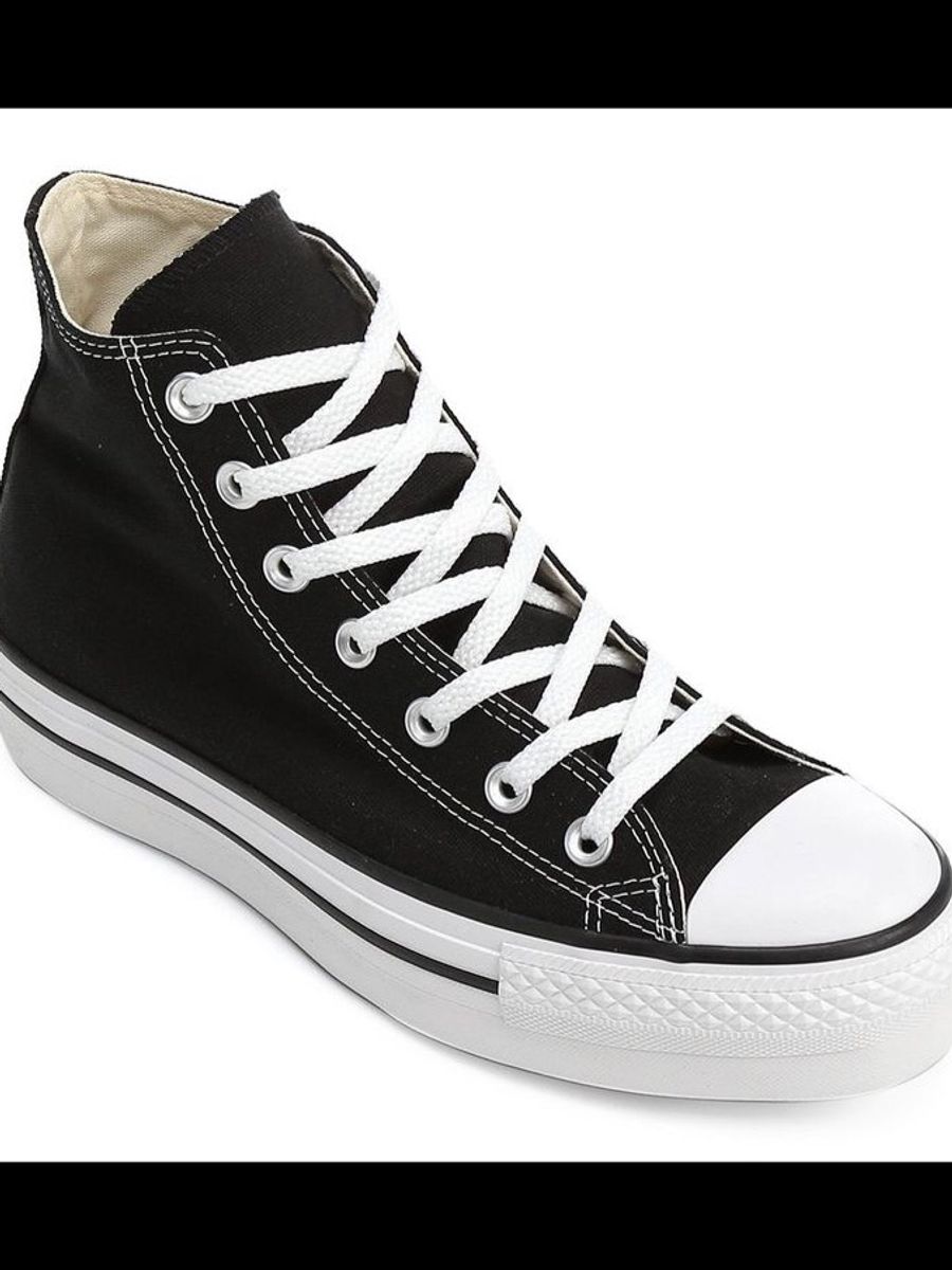 all star converse preto plataforma