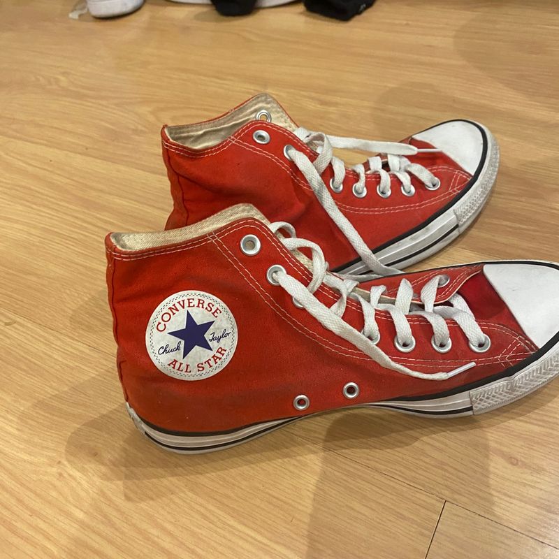 Tênis converse ct all store star core hi vermelho