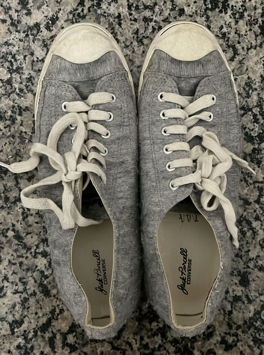 Tênis Converse Jack Purcell Felpudo Cinza Masculino - Tam. M